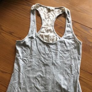 Roxy. Large. White and gray tank